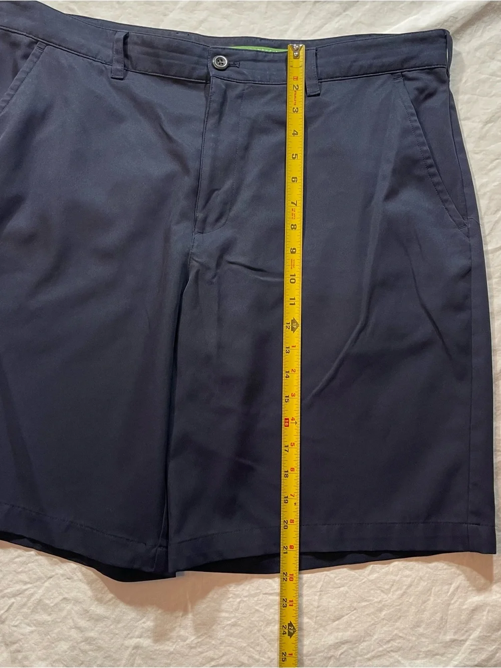 IZOD Golf Mens Navy Performance Golf Shorts Size 38 Flat Front Stretch